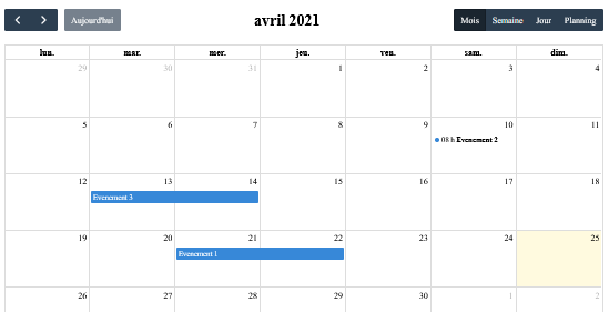 Liveware Fullcalendar